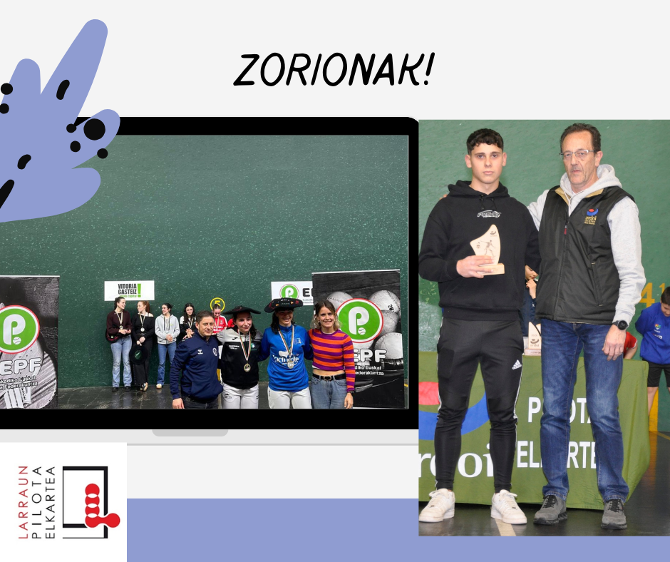 Irati Garziarena eta Mikel Laso - Campeona y subcampeón